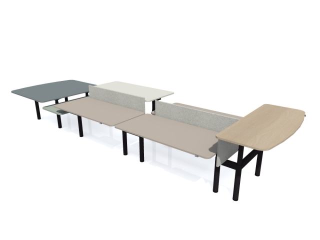Teamtafel blended office concept